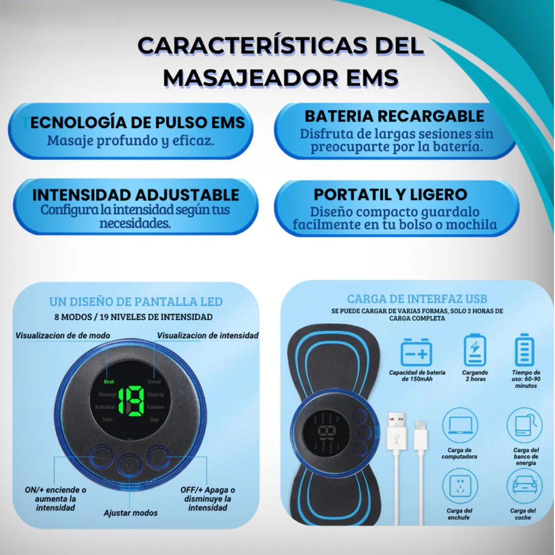 Masajeador VITALIA® Premium – + 3 almohadillas de repuesto gratis